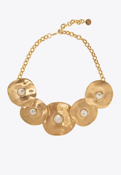 Cult Gaia Noely Brass Discs Choker