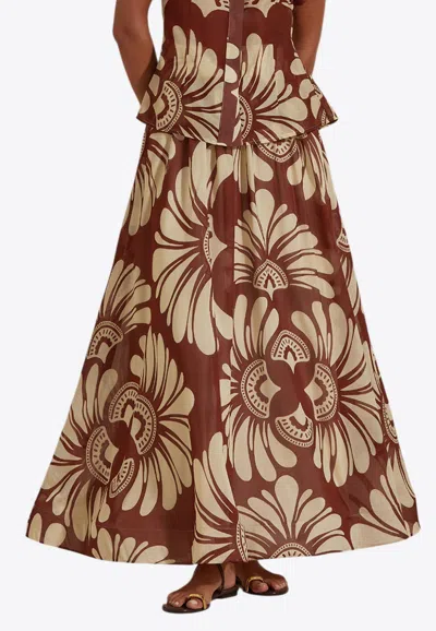 Dahlia Bianca Galia Printed Maxi Skirt
