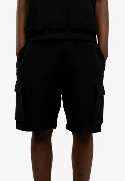 Only The Blind Havana Knit Cargo Shorts In Black