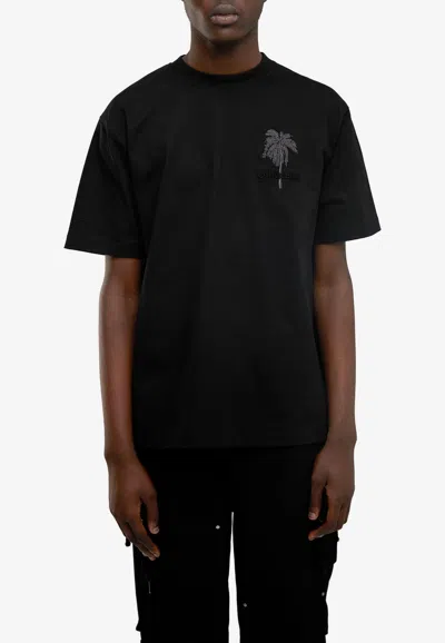 Only The Blind Nocturnal Tiger Embroidered T-shirt In Black