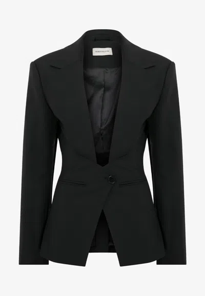 Mybestfriends Venita Single-breasted Blazer In Black