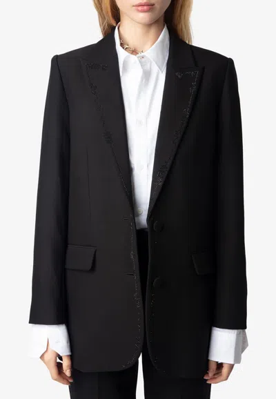 Zadig & Voltaire Viva Rhinestone Embellished Blazer