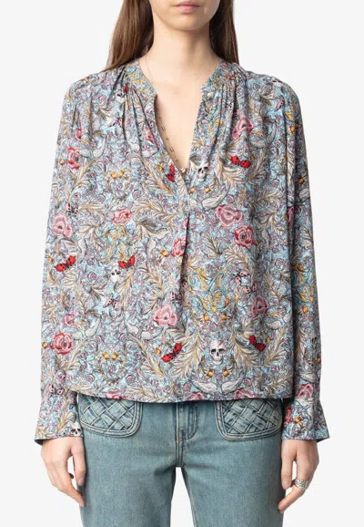 Zadig & Voltaire Tink Floral Print Blouse
