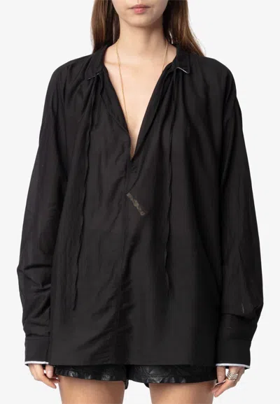 Zadig & Voltaire Troene Oversized Tomboy Blouse