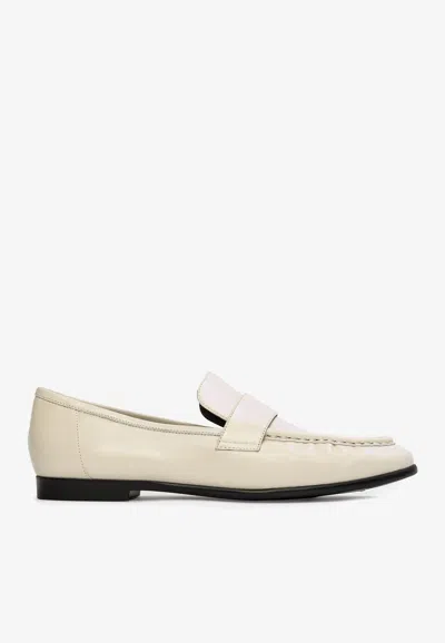 Black Suede Studio Arrow Smooth Leather Classic Loafers