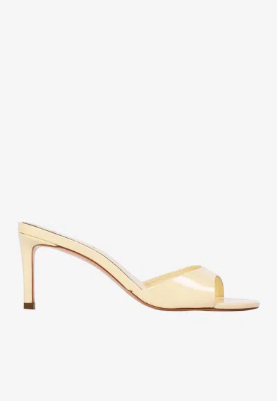 Black Suede Studio Freddie 65 Patent Leather Mules