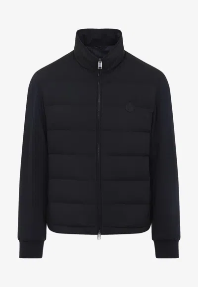 Brioni Tech Fabric Quilted Jacket In Black