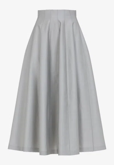Alberta Ferretti Alberta Ferreti Virgin Wool Midi Skirt In Gray