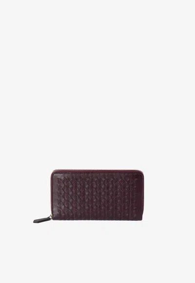 Serapian Mosaico Leather Zip-around Wallet