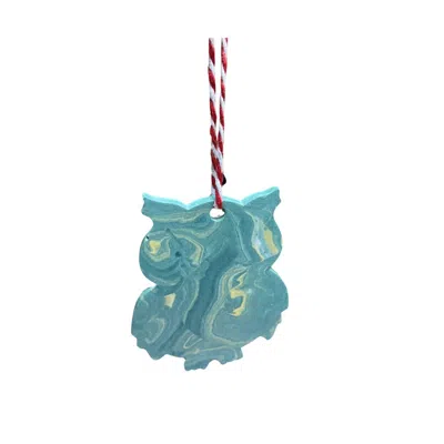 By Shax Green Owl Christmas Ornament