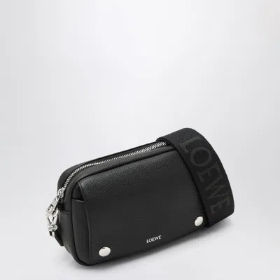 Loewe Small Pebble Leather Messenger Bag In Black
