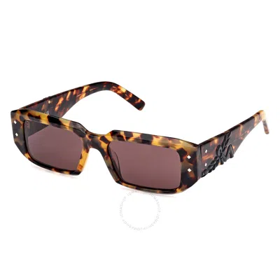 Mcm Brown Rectangular Unisex Sunglasses Mw0013 53e 53