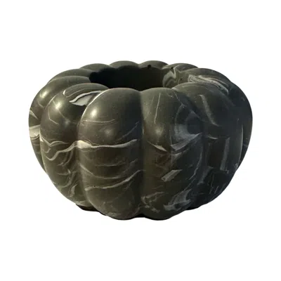 By Shax Pumpkin Tealight Holder - Black