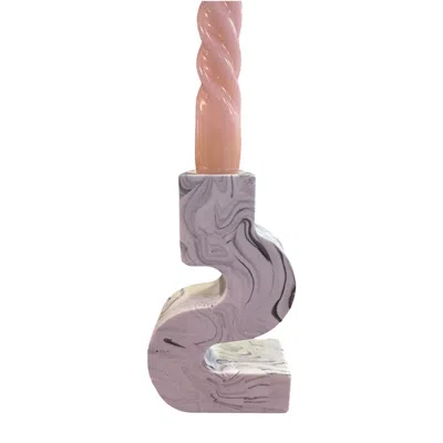 By Shax Abstract Candlestick Holder - White