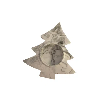 By Shax Large Xmas Tree Tealight Holder - White