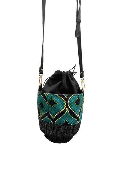 Oliveankara Women's Makiling Bucket Bag - Green Congress African Ankara Wax Cotton Print