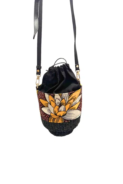 Oliveankara Women's Makiling Bucket Bag - Yellow African Ankara Wax Cotton Print