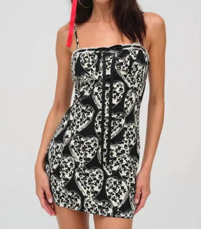 For Love & Lemons Claire Mini Dress In Black In Black