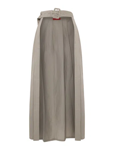 Pcfg Store Shiny Woven Skirt - Moon Rock
