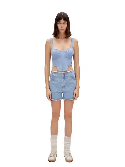Pcfg Store High Waist Denim Shorts