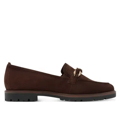 Tmrs Tamaris Womens Mocca Brown Suede Leather Loafers Shoes