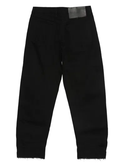 Jil Sander Logo-patch Jeans In Black