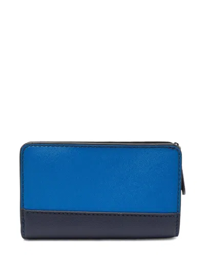Pre-owned Marc Jacobs Vintage Leather Bi-fold Wallet In Blue