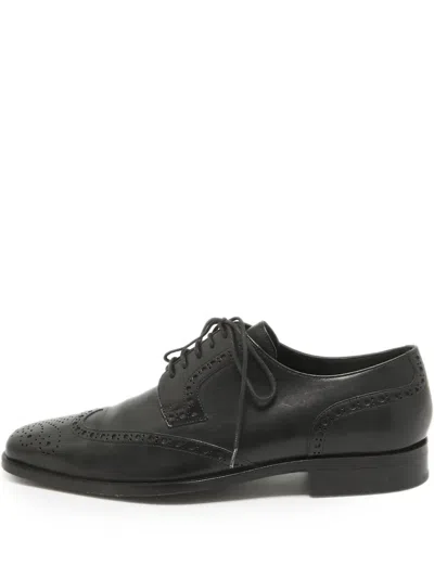 Pre-owned Valentino Garavani Leather Brogue Shoes In Black