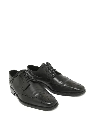 Pre-owned Valentino Garavani Leather Brogue Shoes In Black