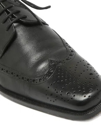 Pre-owned Valentino Garavani Leather Brogue Shoes In Black