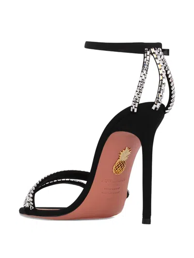 Aquazzura Sandali Mistica In Tessuto Decorato  Donna In Black