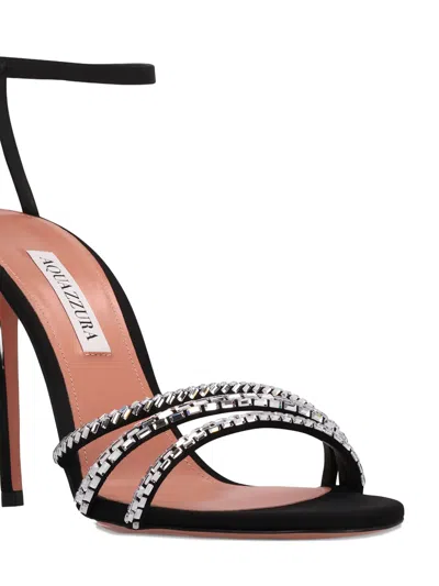Aquazzura Sandali Mistica In Tessuto Decorato  Donna In Black