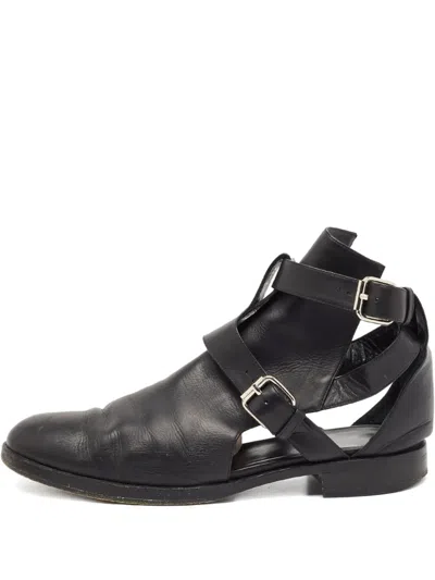 Pre-owned Pierre Hardy Cut-out Buckled Boots In Black