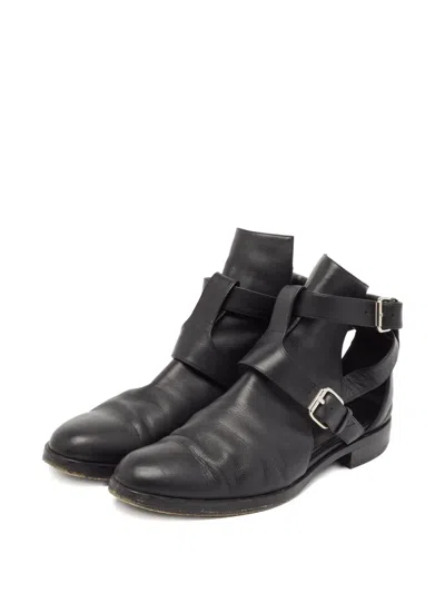 Pre-owned Pierre Hardy Cut-out Buckled Boots In Black
