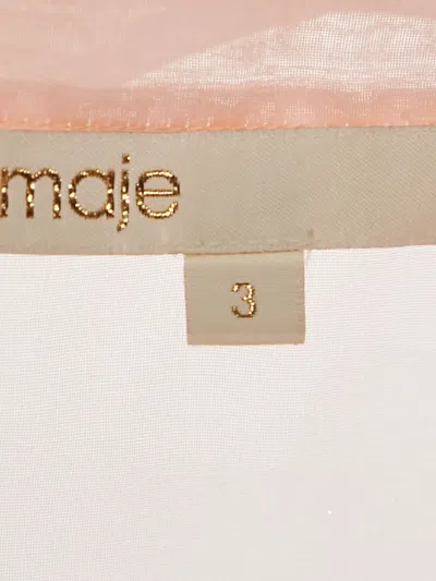 Pre-owned Maje Organza Semi-sheer Shirt In Orange