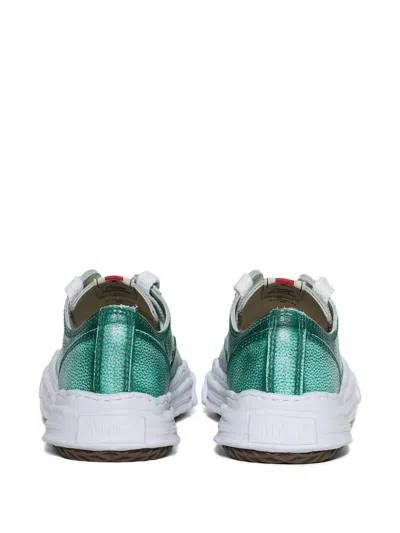 Miharayasuhiro Maison Mihara Yasuhiro Hank Low Brushed Shrink Leather Sneaker In Green