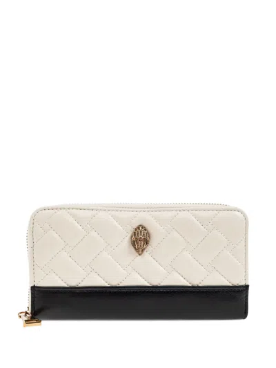 Kurt Geiger Quilted-design Zip-around Wallet In White