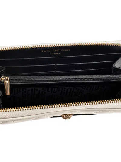 Kurt Geiger Quilted-design Zip-around Wallet In White
