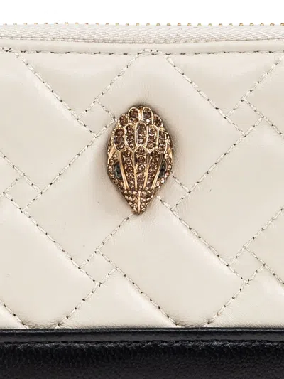 Kurt Geiger Quilted-design Zip-around Wallet In White