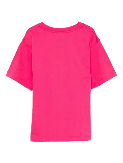 Moschino Teddy Bear-print Cotton T-shirt In Pink