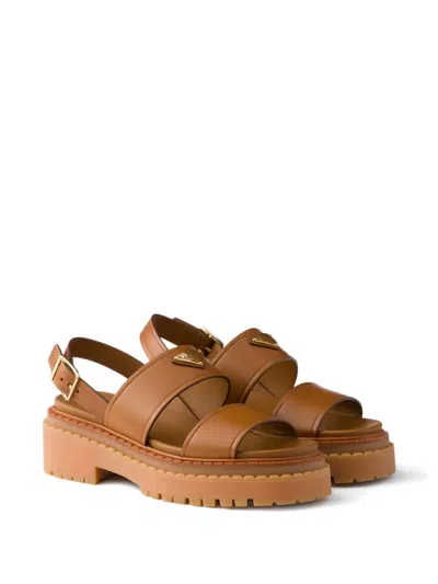 Prada 55mm Buckle-strap Platform Sandals