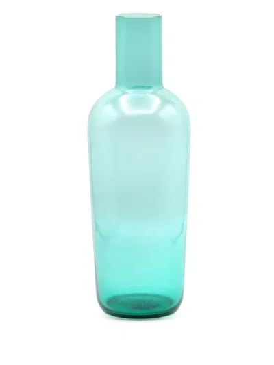 Bitossi Home Cylindrical Glass Decanter (25cm) In Blue
