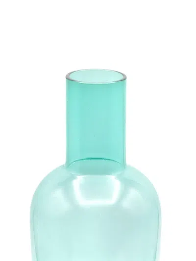 Bitossi Home Cylindrical Glass Decanter (25cm) In Blue