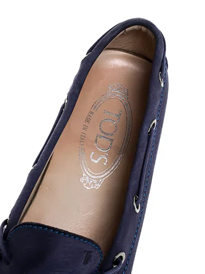 Pre-owned Tod's Gommino Leather Loafers In Purple