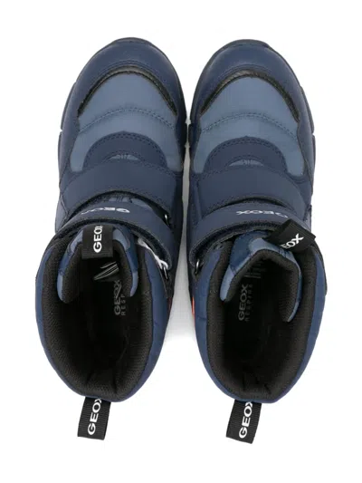 Geox Flexyper Strap Booties In Blue