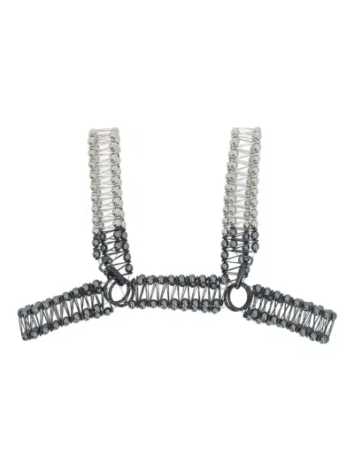 Noir Kei Ninomiya Sphere-safety Pin Vest In Gray