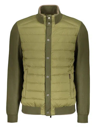 Moorer Quilted-design Jacket In Green
