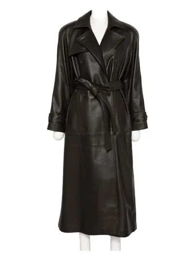 Ducie Leather Trench Coat