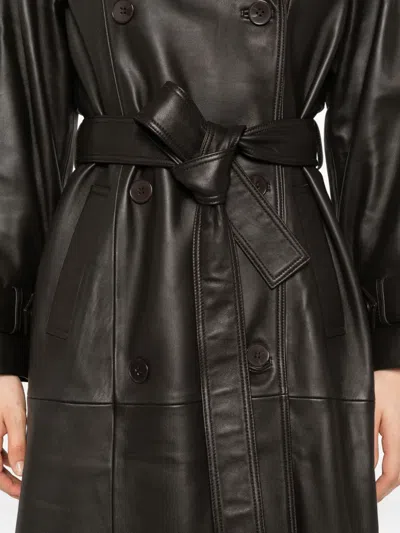 Ducie Leather Trench Coat