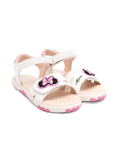 Geox Sandal Haiti Junior White/dark Pink In White